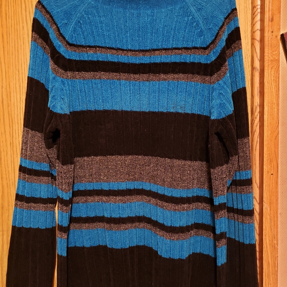 Karen Scott Petite sz PL Ribbed Mock Turtleneck Sweater